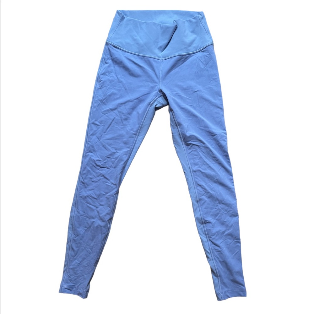 Lululemon powder blue/periwinkle high waisted wunder under leggings